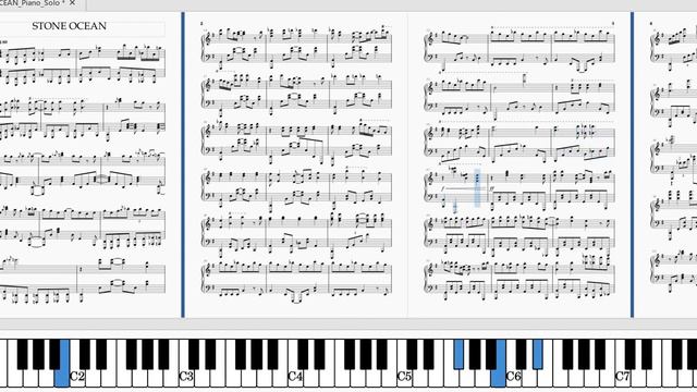 JOJO Stone Ocean OP Piano Sheet смотреть онлайн