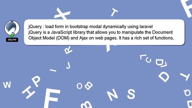 jQuery : load form in bootstrap modal dynamically using laravel смотреть онлайн