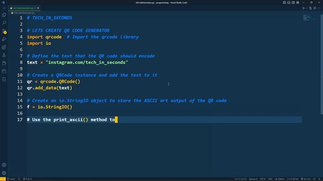 Create QR Code Generator in Python | TECH IN SECONDS смотреть онлайн