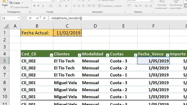 Control de prestamos y cobros por cuotas EXCEL 2019 смотреть онлайн