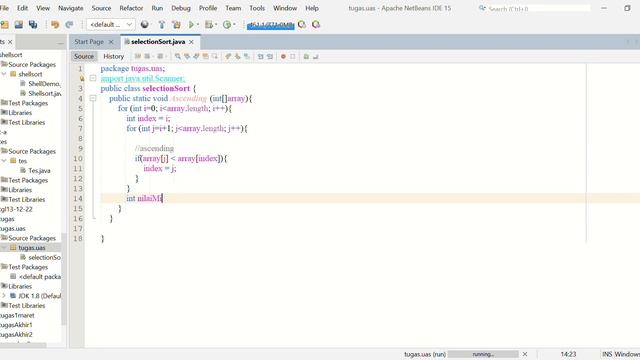 Program Java Algoritma Selection Sort Ascending dengan Java NetBeans смотреть онлайн