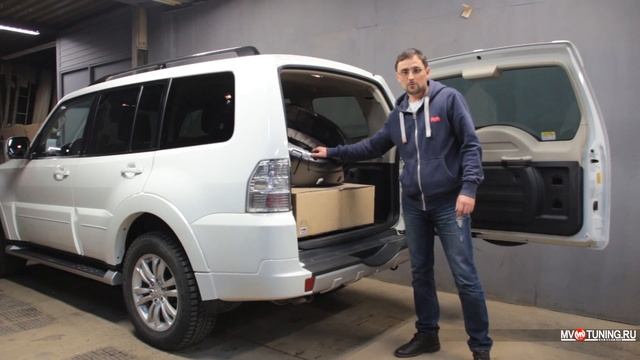 Бокс на запасное колесо Pajero 4 производства MV-TUNING / Spare wheel Mitsubishi Pajero 4 смотреть онлайн