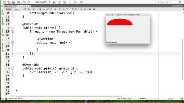 Animation of Filled Arc in Java смотреть онлайн