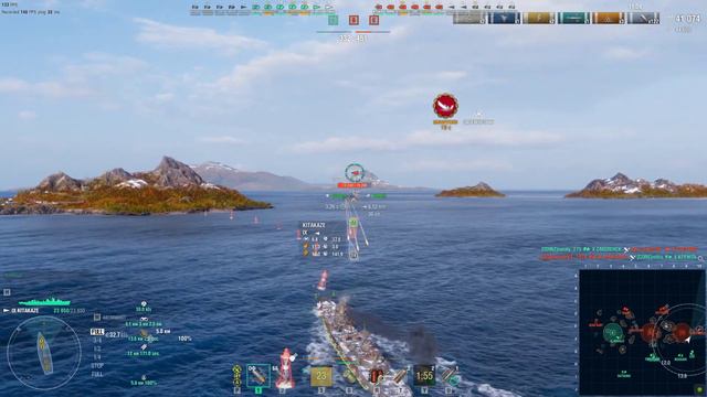 World of Warships Kitakaze (Звук от стрима ..на фоне) смотреть онлайн