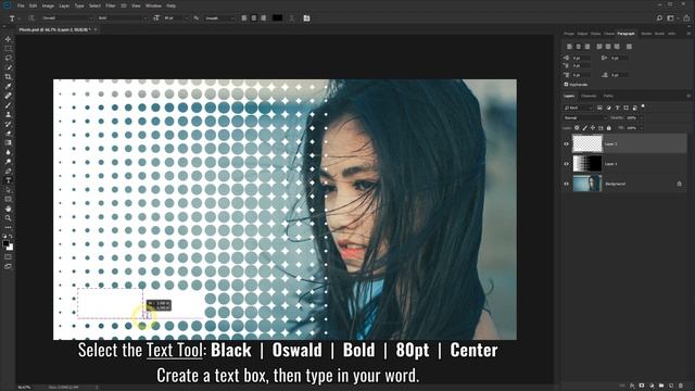 Dotted Halftone Pattern Effect - Photoshop Tutorial смотреть онлайн