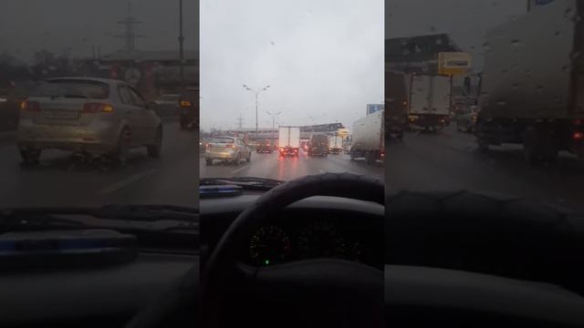 Зима в Москве, мкад без пробок. смотреть онлайн