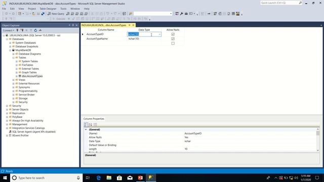 ASSIGNING DATA TYPES TO COLUMNS IN SQL SERVER DATABASE TABLE USING SQL SERVER MANAGEMENT STUDIO смотреть онлайн