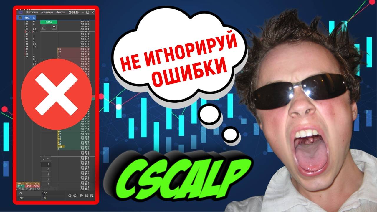 Технические ошибки привода CScalp|Проблемы для трейдеров|Трейдинг на Московской бирже смотреть онлайн