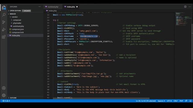 PHP - Composer, PHPMailer смотреть онлайн