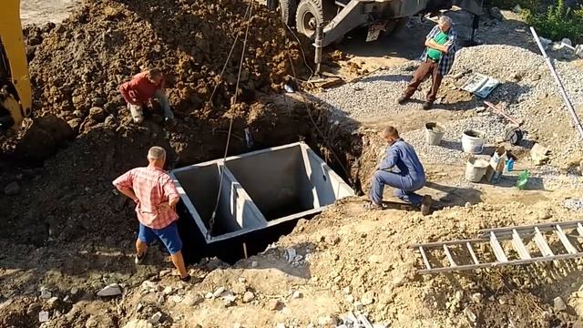 Септик бетонный: монтаж за 2 часа смотреть онлайн