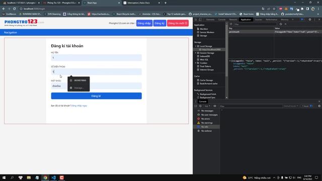 [#11] Xử lí việc đăng kí tài khoản với API và lưu token dưới localstorage bằng redux-persist смотреть онлайн