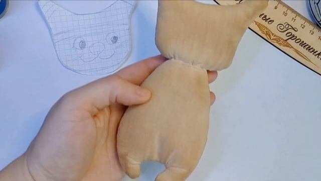 Весёлый тигрёнок своими руками из лоскутов / остатков ткани смотреть онлайн
