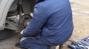 Замена задних тормозных колодок. Барабанные тормоза. Fiat Grante Punto