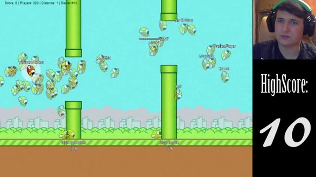 Огромный High Score - Flappy Bird - MULTIPLAYER / MMO смотреть онлайн