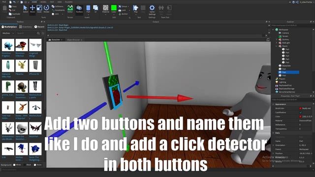 How to make a light switch/button-Roblox studio tutorial смотреть онлайн