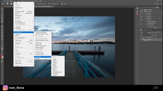 Image stacking for long exposure photography Tutorial in Lightroom and Photoshop смотреть онлайн