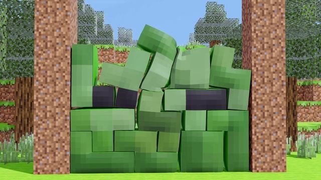 Minecraft Softbody Zombie Head Tetris Simulation смотреть онлайн