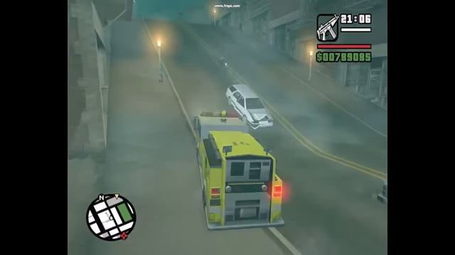 GTA SA. Стритрейсерская пожарная машина смотреть онлайн