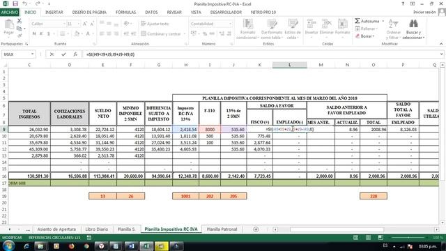 Planilla RC- IVA en Excel Video N° 5" смотреть онлайн