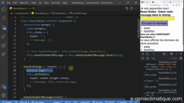 JavaScript320-React.js-Redux-Ne plus avoir besoin de bind le this avec la méthode-class component смотреть онлайн
