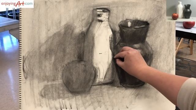 Still Life #102 - Local Colors in a Charcoal Drawing смотреть онлайн