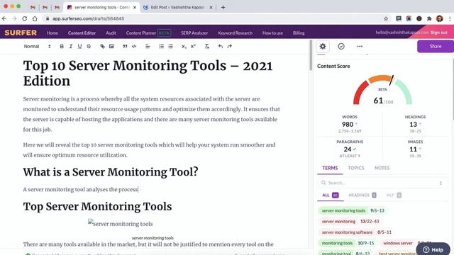 SurferSEO Review : How to use Content Editor to Rank your Articles on Google ✅ смотреть онлайн