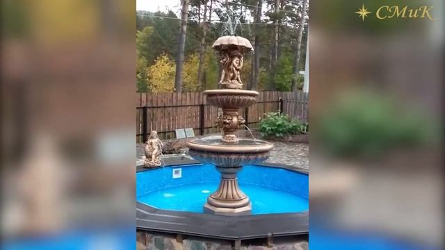 Фонтан садовый. Для парка и дачи. Fountain garden made of concrete. For the Park and garden. смотреть онлайн