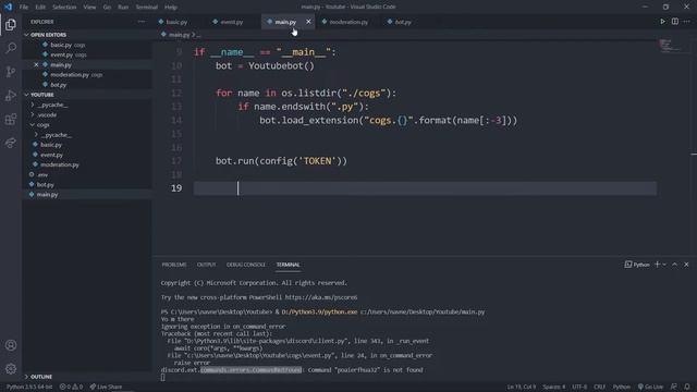 How to make Discord Bot || Error Handling смотреть онлайн