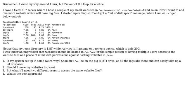 CentOS running out of space for website files (2 Solutions!!) смотреть онлайн