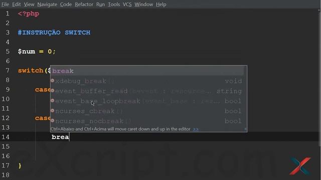 Curso de PHP - Aula 45 - Instrução Switch - eXcript смотреть онлайн
