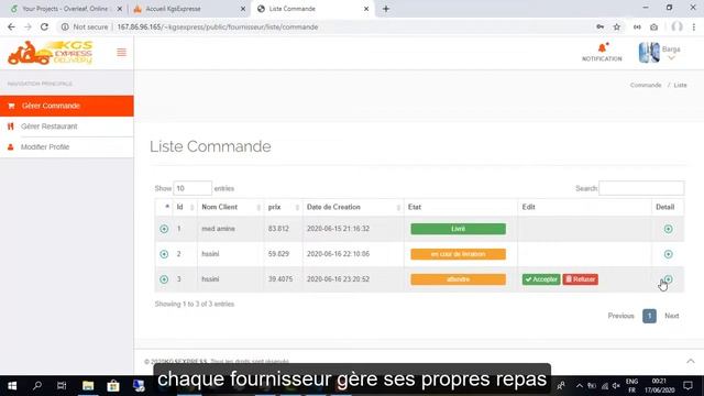 Plateforme de livraison de repas à domicile смотреть онлайн