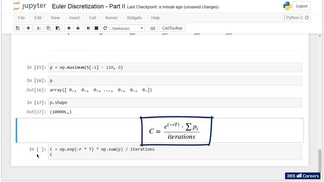 Py 110 Monte Carlo Euler Discretization Part II смотреть онлайн