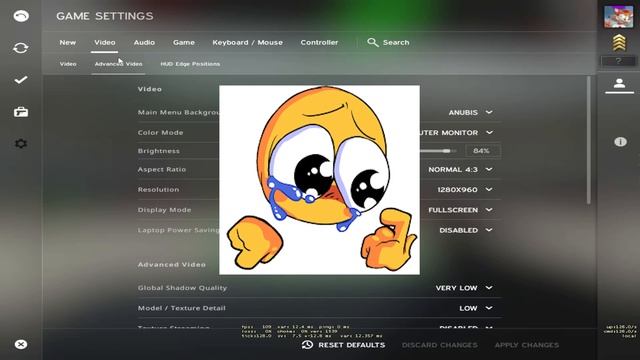 КАК УБРАТЬ ИЗМЕНЕНИЕ ЯРКОСТИ КС:ГО ПРИ СВОРАЧИВАНИИ? (CS:GO) смотреть онлайн