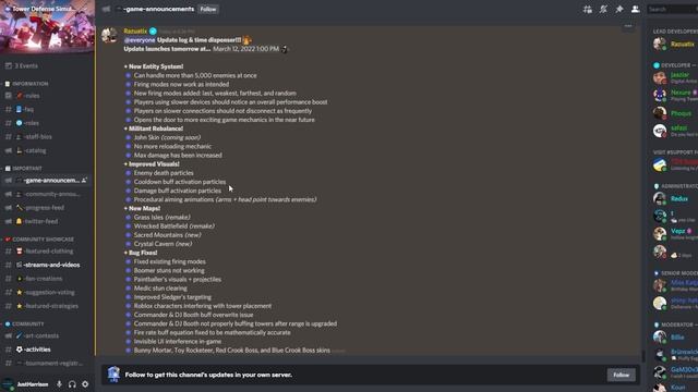 2022 Update List (Tower Defense Simulator - ROBLOX) смотреть онлайн