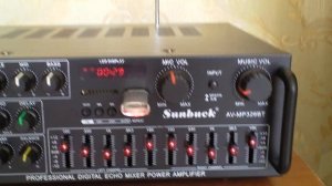 Усилитель Sunbuck AV-MP326BT обзор на больших колонках