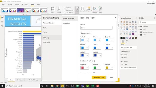 Power BI - Customize and Export Themes смотреть онлайн