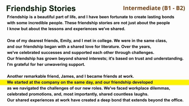 69. Friendship Stories (Intermediate B1-B2) - English Reading Practice смотреть онлайн