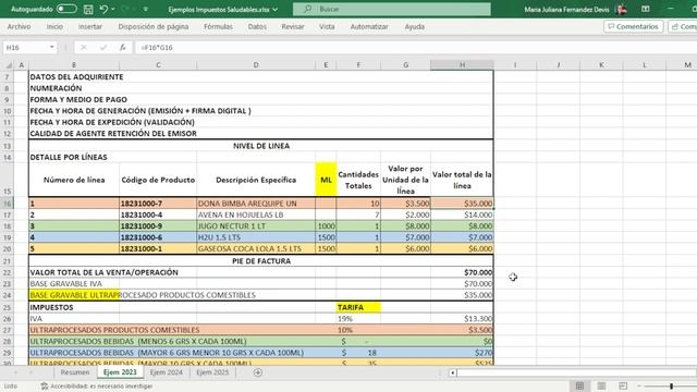 Impuestos Saludables COLOMBIA 2023 (Cálculo Y Ejemplo Práctico)