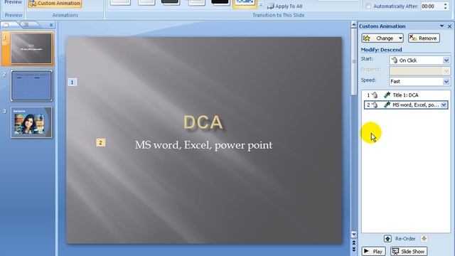Ms Power Point 2007 in Telugu Part 2 | Power point presentation смотреть онлайн