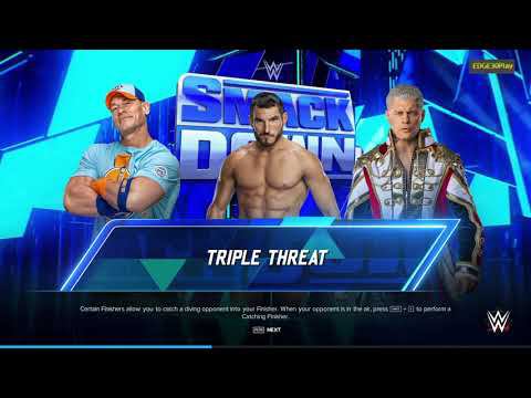 WWE2K24 John Cena vs Johnny Gargano vs Cody Rhodes смотреть онлайн