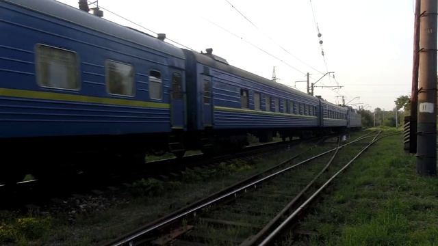 ЧС7-291 с поездом №052К Киев-Пасс. — Запорожье-1. смотреть онлайн