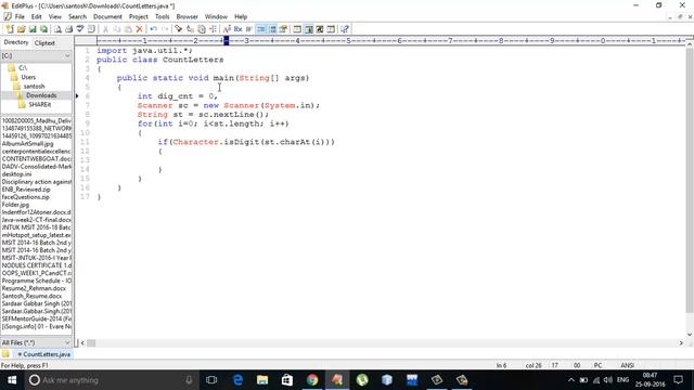 Counting Letters in a string using java смотреть онлайн