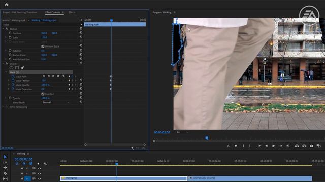 Walk by Smooth Masking Transition Effect - Adobe Premiere Pro Tutorial смотреть онлайн
