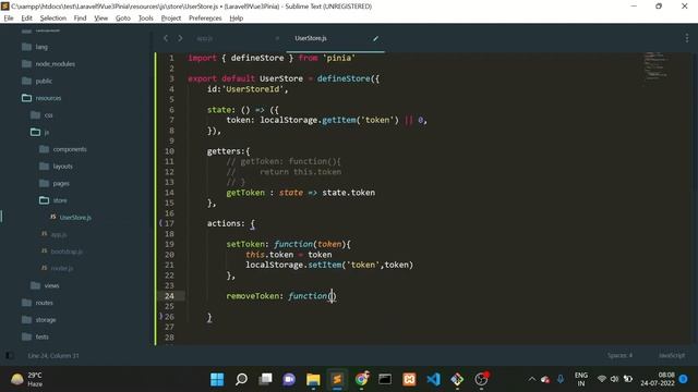 Pinia Vue 3 With Laravel 9 | Pinia Laravel 9 Vue 3 | Laravel 9 Vue 3 Pinia | HINDI смотреть онлайн