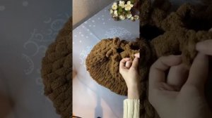 Как сделать шапку с ушками из ализе пуффи#вязание#легко#рек