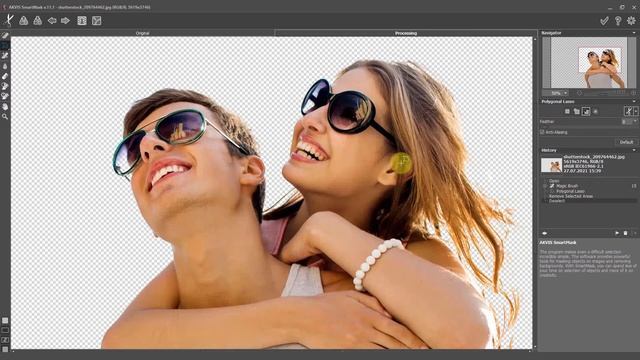 Change Image Background Using Magic Brush In SmartMask Plugin In AliveColors