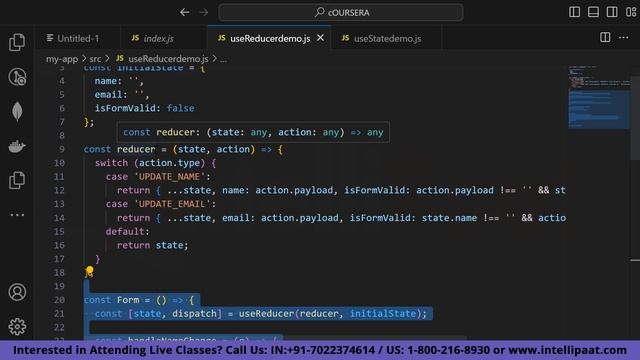 UseReducer Hook in React JS | React Usereducer Hook Explained | React JS Tutorial | Intellipaat смотреть онлайн