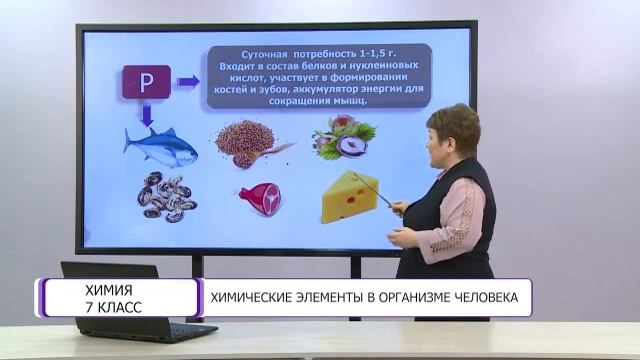 Химия. 7 класс. Химические элементы в организме человека /20.04.2021/ смотреть онлайн