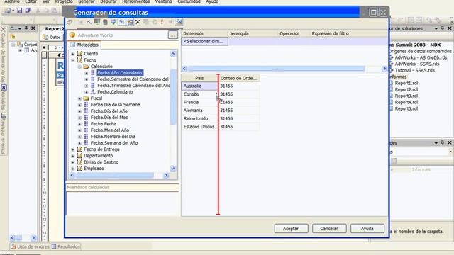 Reporting Services MDX Query Builder смотреть онлайн
