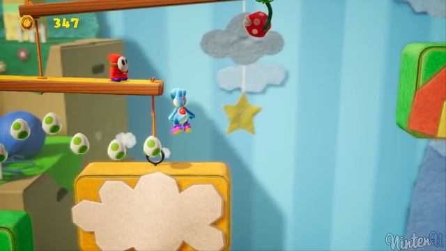 Yoshi's Crafted World - 100% Walkthrough - Stitched Together - Front & Flip Side смотреть онлайн